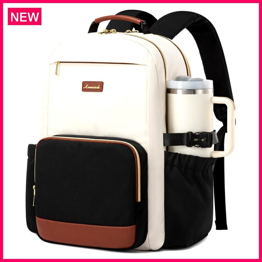 15.6 Inch Laptop Backpack with Water Bottle Pocket, Waterproof Travel Bag
